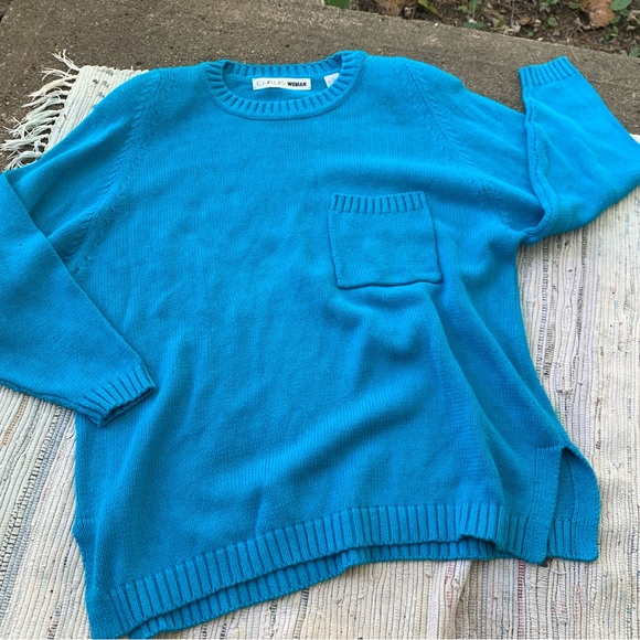 Vintage Heavy Cotton Ramie Sweater 1x - Picture 1 of 6